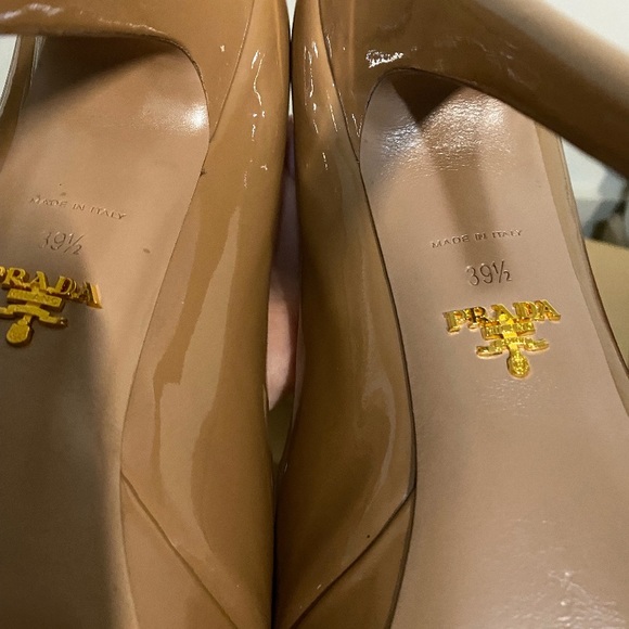 Prada Nude Leather Heels - Picture 2 of 5